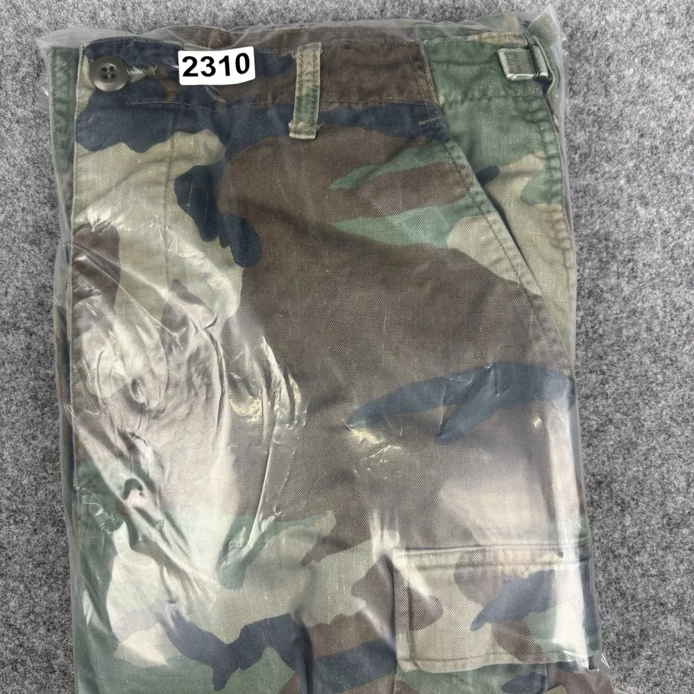 Vintage Army Combat Pants Medium Regular Woodland Cargo Utility Military ACU EUC
